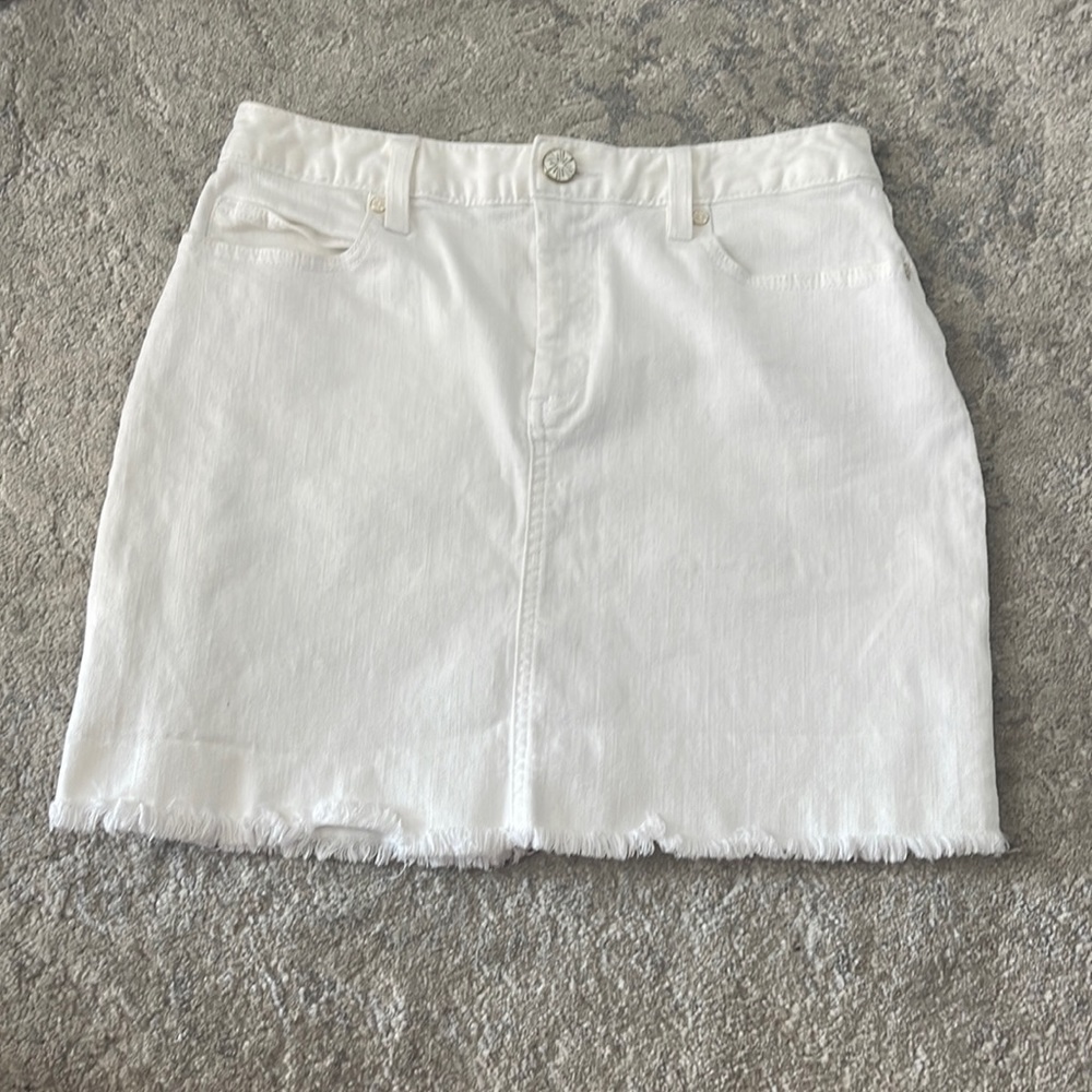 Lily pulitzer white denim skirt